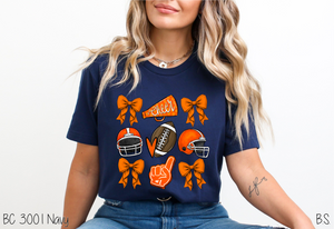 Orange Coquette Football Collage #BS6998