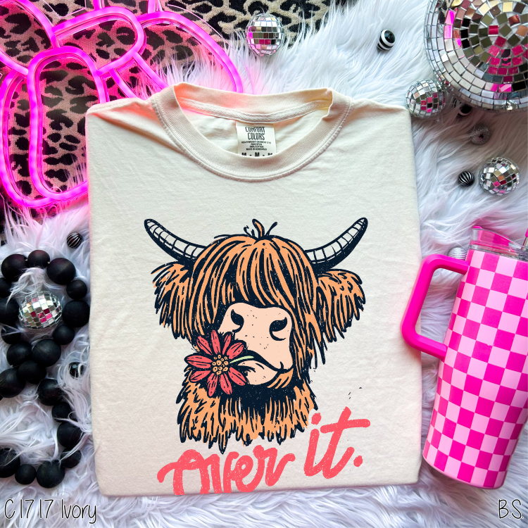 Over It Highland Cow #BS8224