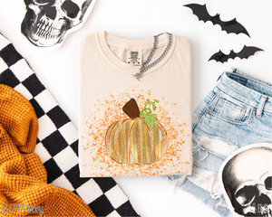 Fall Tone Paint Splatter Pumpkin #BS8413 *8/24 PRINTS ON ORDER AND EXTRAS POSTED FOR PURCHASE BEFORE ARRIVAL