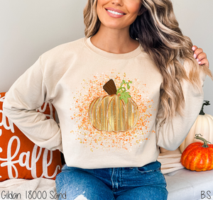 Fall Tone Paint Splatter Pumpkin #BS8413 *8/24 PRINTS ON ORDER AND EXTRAS POSTED FOR PURCHASE BEFORE ARRIVAL