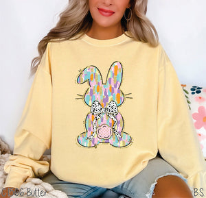 Pastel Brushstroke Bunny Coquette #BS7719