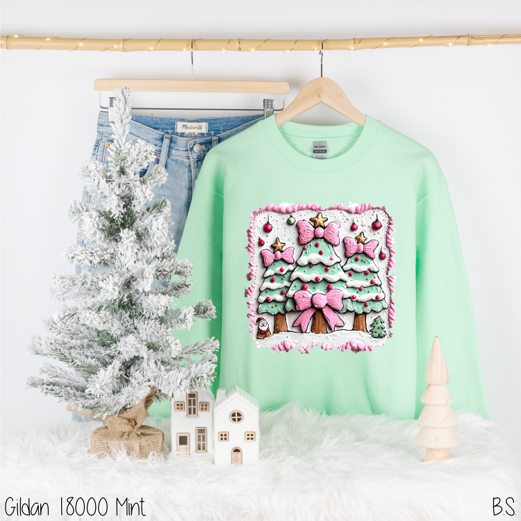 Pastel Christmas Tree Cookies #BS8747 *11/23 PRINTS ON ORDER & EXTRAS POSTED FOR PURCHASE BEFORE ARRIVAL