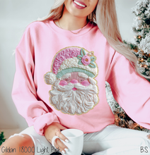 Load image into Gallery viewer, Pastel Faux Embroidery Santa #BS8581A *10/12 PRINTS ON ORDER AND EXTRAS POSTED FOR PURCHASE BEFORE ARRIVAL
