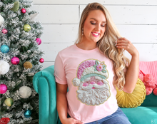 Load image into Gallery viewer, Pastel Faux Embroidery Santa #BS8581A *10/12 PRINTS ON ORDER AND EXTRAS POSTED FOR PURCHASE BEFORE ARRIVAL
