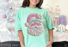 Load image into Gallery viewer, Pastel Faux Embroidery Santa #BS8581A *10/12 PRINTS ON ORDER AND EXTRAS POSTED FOR PURCHASE BEFORE ARRIVAL
