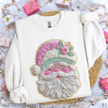 Load image into Gallery viewer, Pastel Faux Embroidery Santa #BS8581A *10/12 PRINTS ON ORDER AND EXTRAS POSTED FOR PURCHASE BEFORE ARRIVAL
