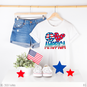 Peace Sign Leopard Heart America #BS5472