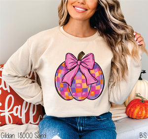 Pink Bow Bright Disco Pumpkin #BS7301