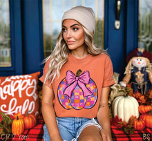 Load image into Gallery viewer, Pink Bow Bright Disco Pumpkin #BS7301
