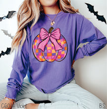 Load image into Gallery viewer, Pink Bow Bright Disco Pumpkin #BS7301
