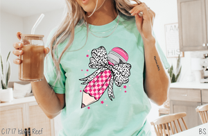 Pink Dalmatian Coquette Pencil #BS7123