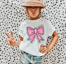 Load image into Gallery viewer, Pink Dalmatian Dot Coquette Bow #BS6843
