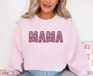 Pink Faux Stitch Leopard Mama #BS6532