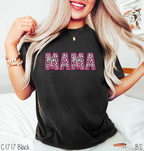 Pink Faux Stitch Leopard Mama #BS6532
