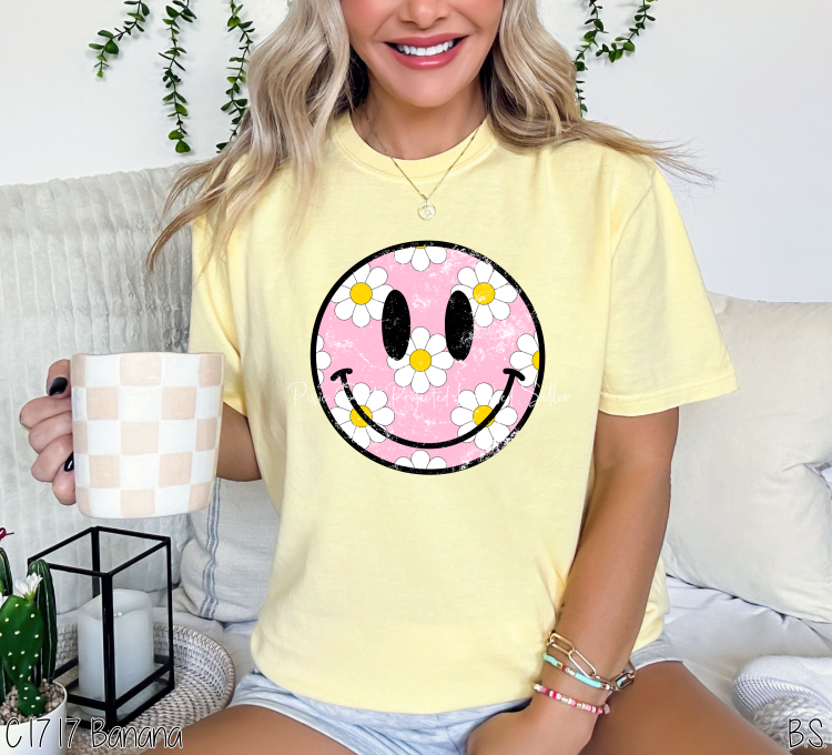 Pink Retro Daisy Smile #BS6729