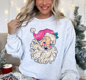 Pink Sequin Retro Santa #BS6187