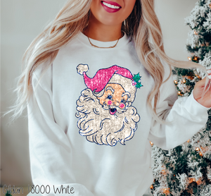 Pink Sequin Retro Santa #BS6187