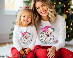 Pink Sequin Retro Santa #BS6187