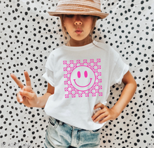 Load image into Gallery viewer, Pink Smile Checkered Flowers #BS6719
