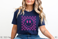 Load image into Gallery viewer, Pink Smile Checkered Flowers #BS6719
