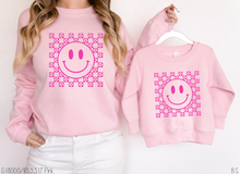 Load image into Gallery viewer, Pink Smile Checkered Flowers #BS6719
