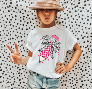 Pink Dalmatian Coquette Pencil #BS7123