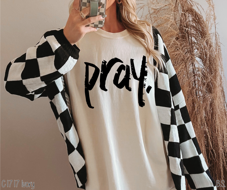 Pray Distressed Graffiti Brush #BS8743