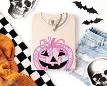 Load image into Gallery viewer, Preppy Floral Pink Pumpkin #BS8388 *8/17 PRINTS ON ORDER AND POSTED FOR PURCHASE BEFORE ARRIVAL
