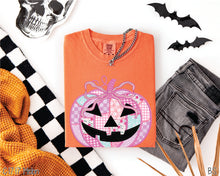 Load image into Gallery viewer, Preppy Floral Pink Pumpkin #BS8388 *8/17 PRINTS ON ORDER AND POSTED FOR PURCHASE BEFORE ARRIVAL
