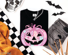 Load image into Gallery viewer, Preppy Floral Pink Pumpkin #BS8388 *8/17 PRINTS ON ORDER AND POSTED FOR PURCHASE BEFORE ARRIVAL
