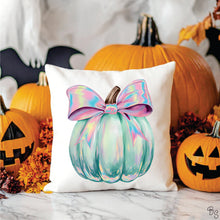 Load image into Gallery viewer, Preppy Green Pumpkin Pink Bow #BS8460 *PREORDER CLOSING SUNDAY 8/31 @ MIDNIGHT CST

