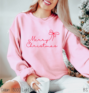 Preppy Merry Christmas Bow #BS7596