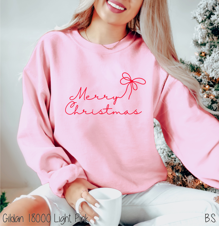 Preppy Merry Christmas Bow #BS7596