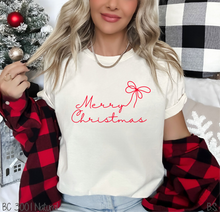 Load image into Gallery viewer, Preppy Merry Christmas Bow #BS7596
