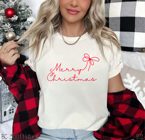 Preppy Merry Christmas Bow #BS7596