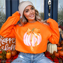 Load image into Gallery viewer, Preppy Pumpkin With Pink Bow #BS7219

