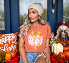 Load image into Gallery viewer, Preppy Pumpkin With Pink Bow #BS7219
