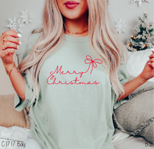 Load image into Gallery viewer, Preppy Merry Christmas Bow #BS7596

