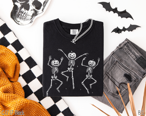 Pumpkin Head Dancing Skeletons #BS8404
