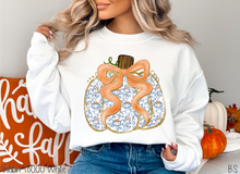 Load image into Gallery viewer, Pumpkin Print Grand Millennial Pumpkin #BS8414 *8/24 PRINTS ON ORDER AND EXTRAS POSTED FOR PURCHASE BEFORE ARRIVAL
