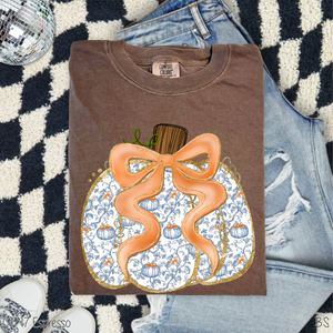 Pumpkin Print Grand Millennial Pumpkin #BS8414 *8/24 PRINTS ON ORDER AND EXTRAS POSTED FOR PURCHASE BEFORE ARRIVAL