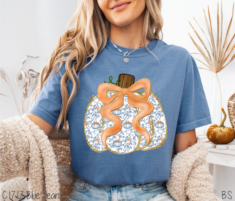 Pumpkin Print Grand Millennial Pumpkin #BS8414 *8/24 PRINTS ON ORDER AND EXTRAS POSTED FOR PURCHASE BEFORE ARRIVAL
