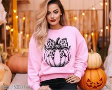 Load image into Gallery viewer, Pumpkin With Leopard Bow #BS7165
