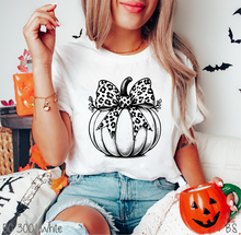Load image into Gallery viewer, Pumpkin With Leopard Bow #BS7165
