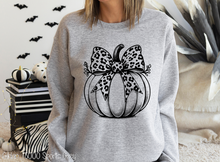 Load image into Gallery viewer, Pumpkin With Leopard Bow #BS7165
