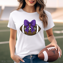 Load image into Gallery viewer, Purple Bow Coquette Football #BS7094
