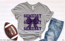 Load image into Gallery viewer, Purple Stacked Gameday Coquette Bow #BS7118
