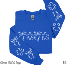 Load image into Gallery viewer, Puzzle Bow Autism Collage #BS9015 *PREORDER CLOSING SUNDAY 3/8 @ MIDNIGHT CST
