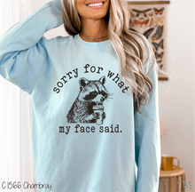 Load image into Gallery viewer, Raccoon Sorry Face Said #BS8662
