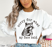 Load image into Gallery viewer, Raccoon Sorry Face Said #BS8662
